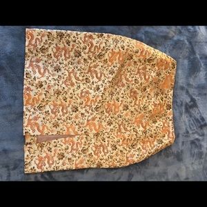 Embroidered silk skirt